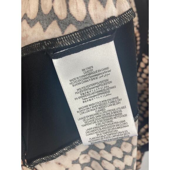 BCBGMAXAZRIA Black Printed Criss-Cross Back Hi-Low Midi Dress XS - Picture 7 of 7